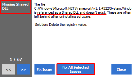 CCleaner - Fix all errors