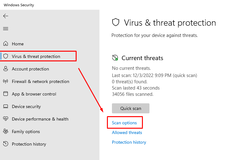 Click Virus & Threat Protection